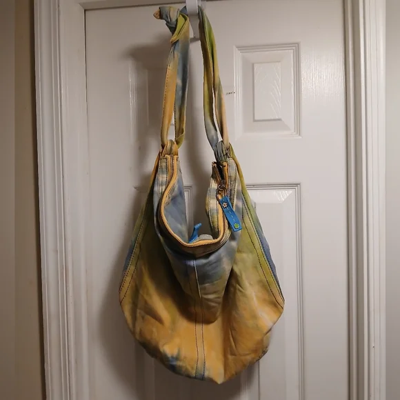 Lucky BRAND vintage Multicolor Tie-Dye Women's Bag Hobo Canvas - Picture 1 of 7